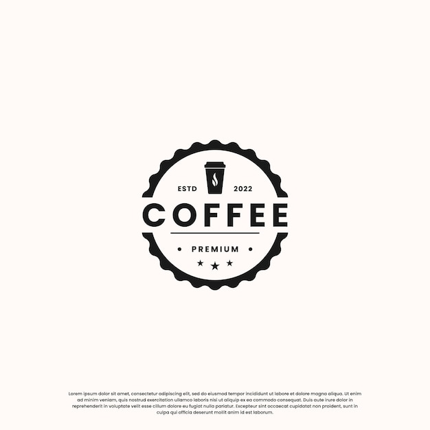 Vintage coffee logo design. retro coffee shop logo.