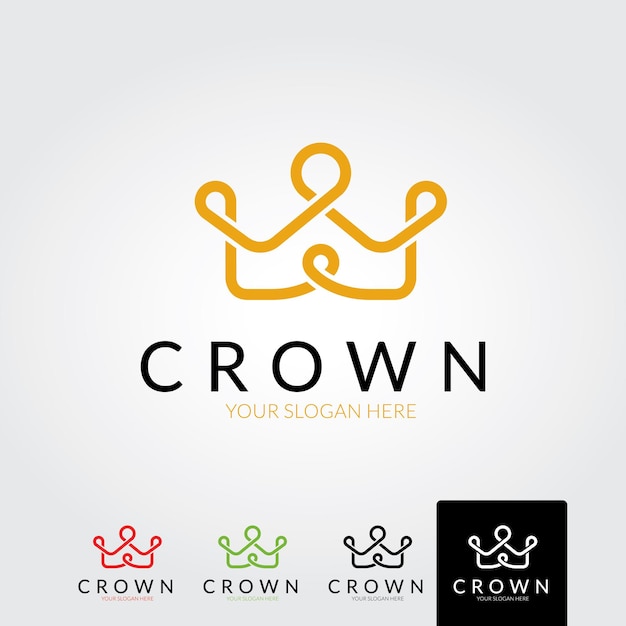 Vintage Crown Logo Royal King Queen abstract Logo design vector template