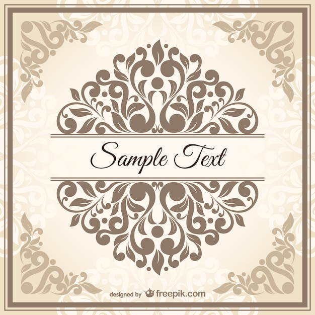 Vintage damask style template