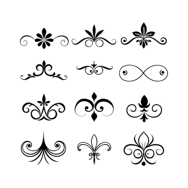 Vector vintage decorative elements vector illustration pack