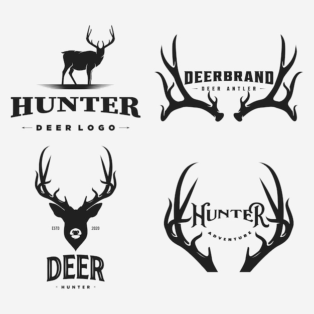 Vintage deer logo and  icon