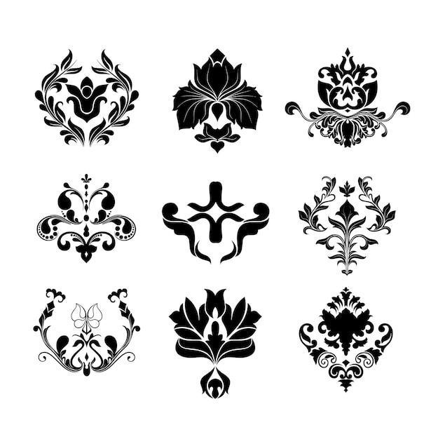 vintage element vector set collection vector illustration