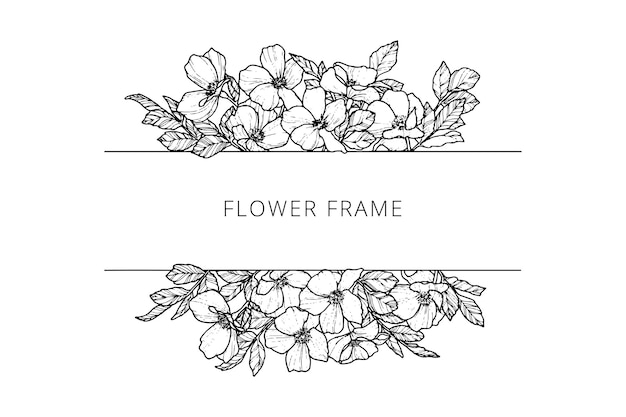 Vintage Engraved Frame Flower