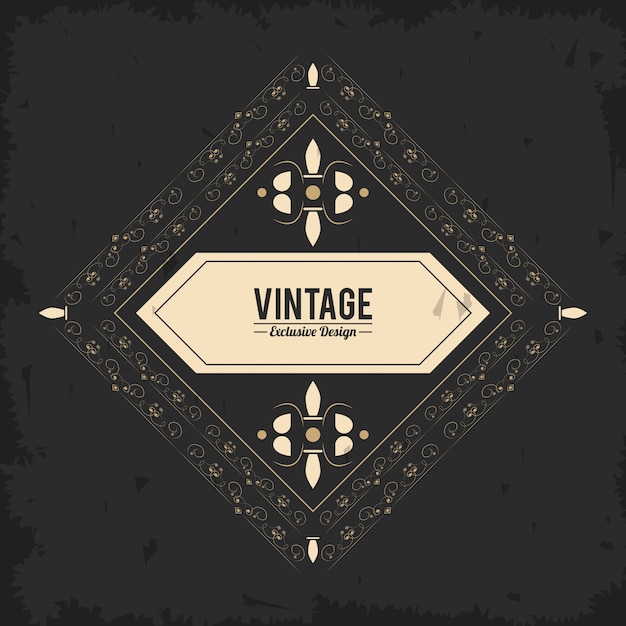 Vintage exlusive design luxury golden floral sticker 