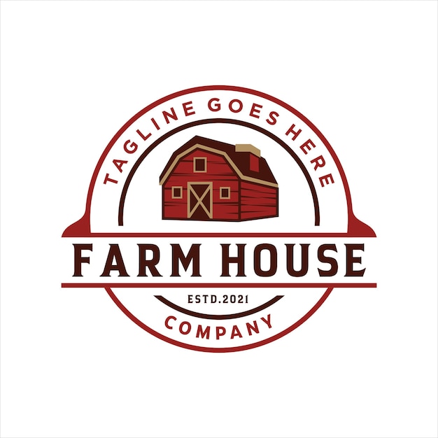 Vintage Farm house creative logo design Labels for natural agricultural products