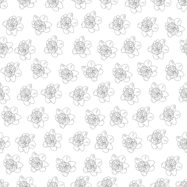 Vintage floral background Seamless vector pattern for design and fashion prints Outline flowers pattern with small flowers Ditsy style Stock vector