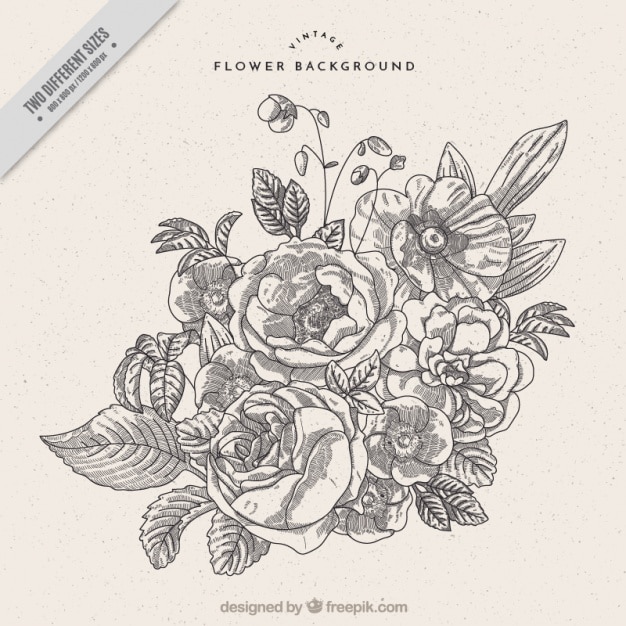 Vintage floral background