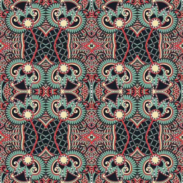 Vintage floral paisley seamless pattern