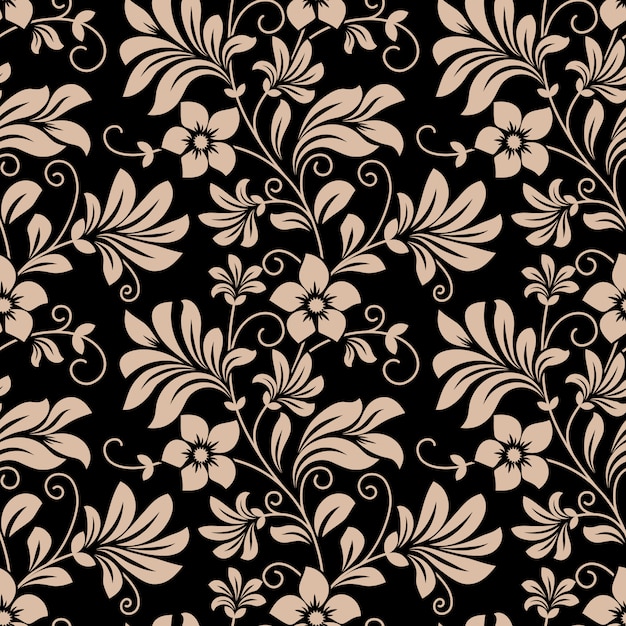 Vintage floral wallpaper