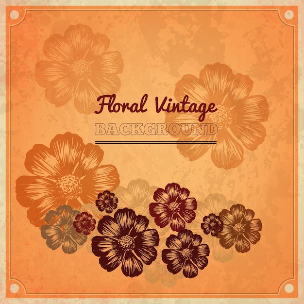 Vintage flower illustration