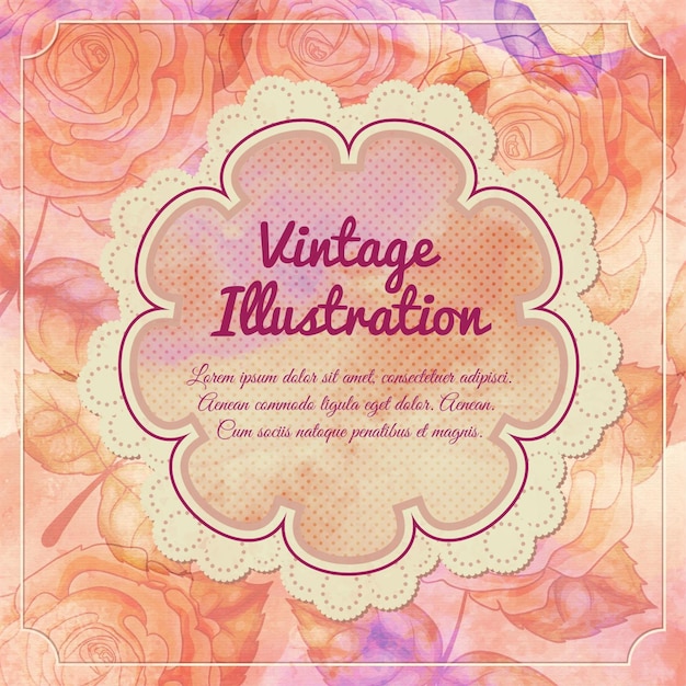 Vintage flower illustration