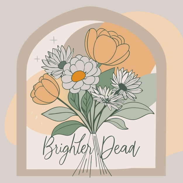 Vintage Flowers illustration Ai generate