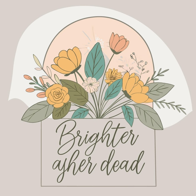 Vintage Flowers illustration Ai generate