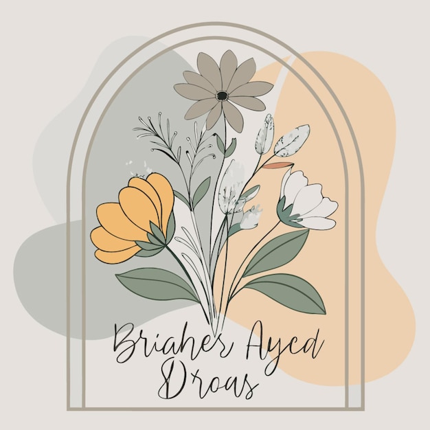 Vintage Flowers illustration Ai generate