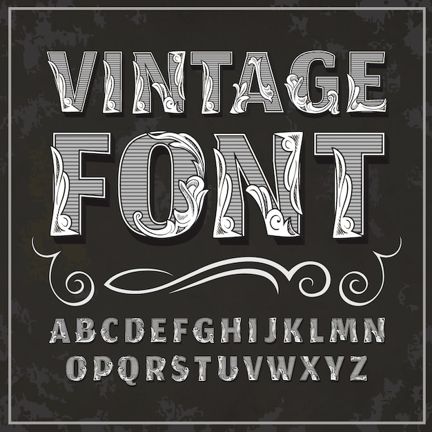  vintage font Retro font