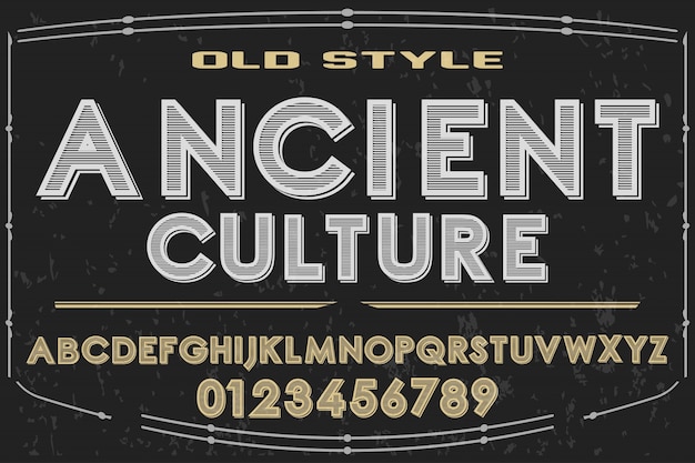 vintage font 