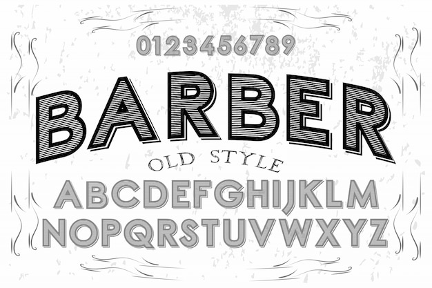 vintage font 