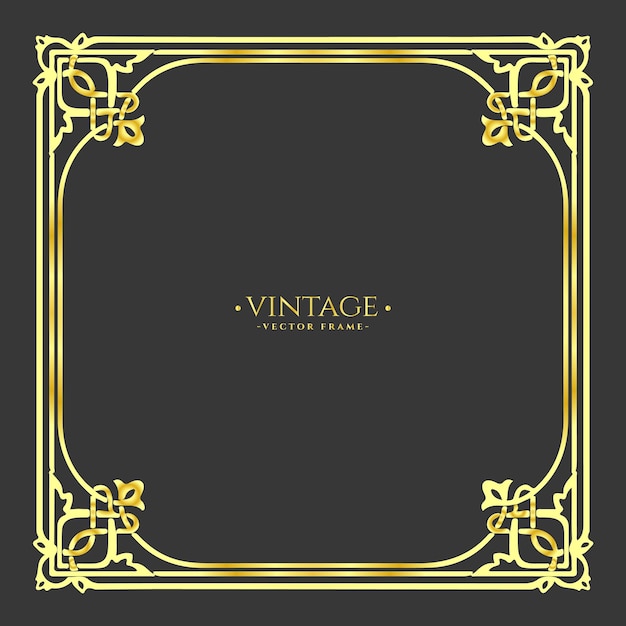 Vintage frame calligraphic ornamental frame collection vector file