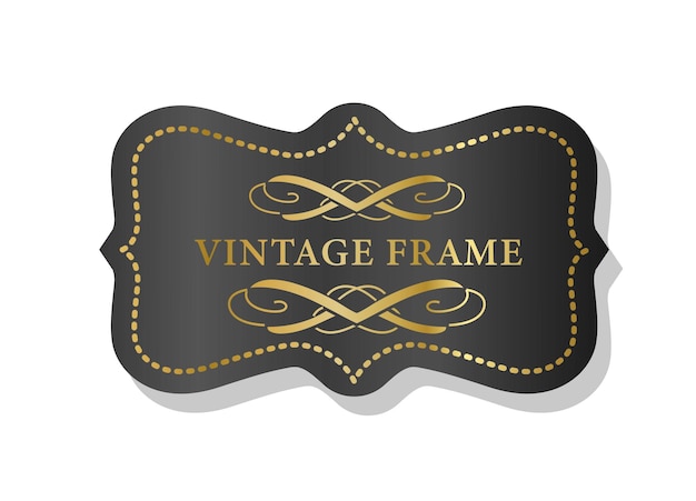 Vintage frame dark gold