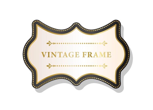 Vintage frame white gold