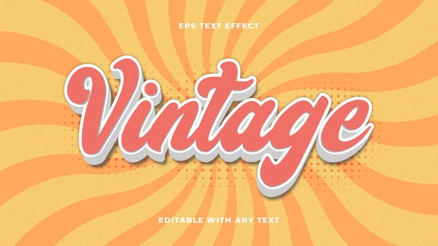 Vintage and grainy sun rays background editable text effect, graphic style layered can be customable