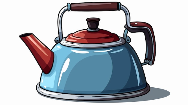 Vintage Grunge Texture Cartoon of a Kettle