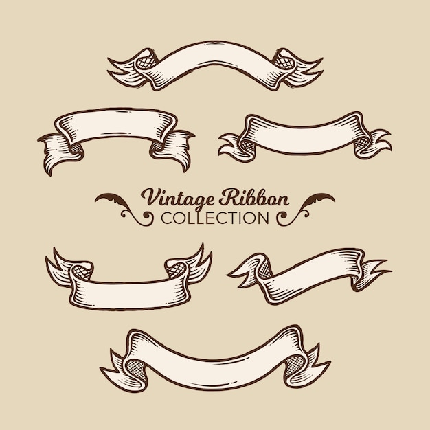 Vintage Hand drawn Ribbon Collection