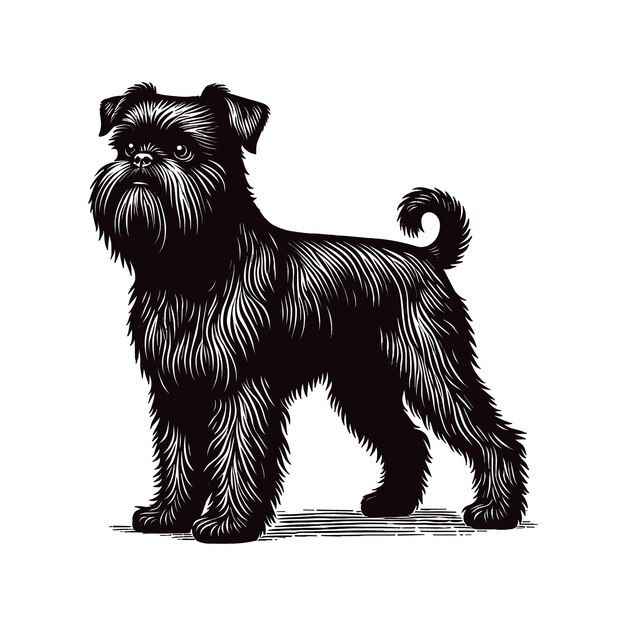 Vector vintage hand drawn sketch off a dog