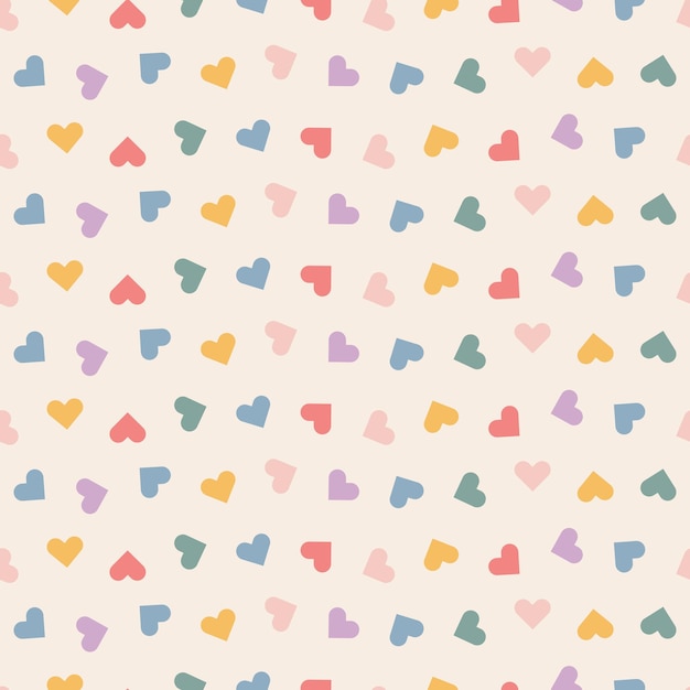 Vintage Hearts Trendy Modern Seamless Pattern Love and Valentine's Day Pattern