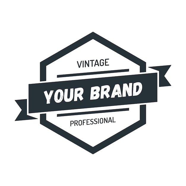 Vector vintage hipster badge logo design