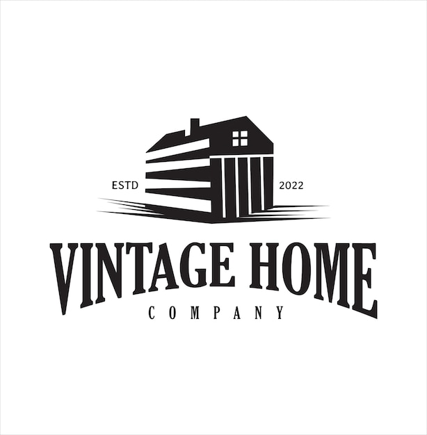 vintage home logo for architectural icon vector template