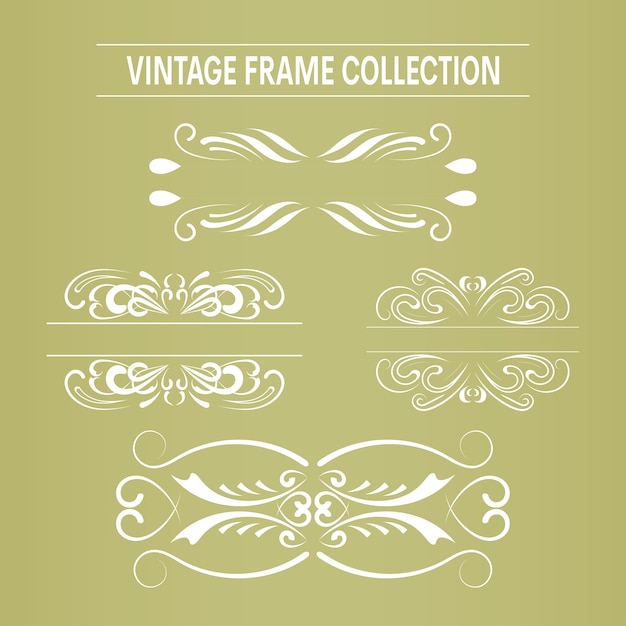 Vintage invitation card frame collections