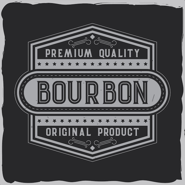 Vintage label design with lettering composition on dark . T-shirt design.