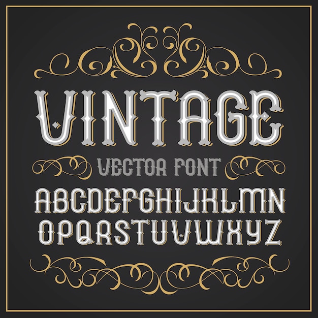  vintage label font Retro font