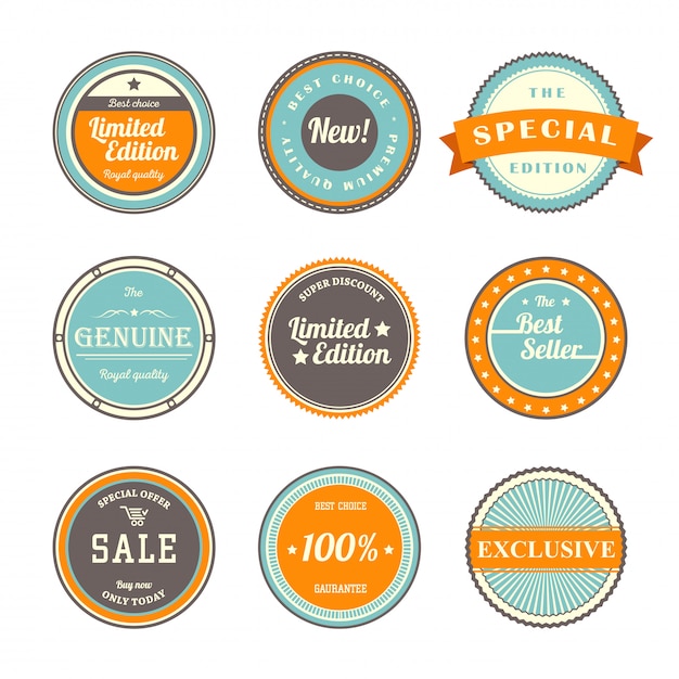 Vintage labels template set