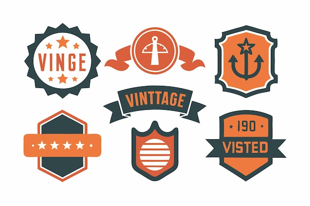 Vector vintage labels vector illustration clipart design