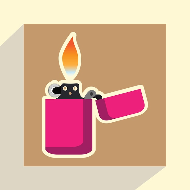 vintage lighter illustration background