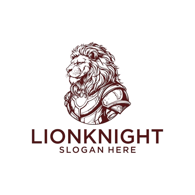 Vector vintage lion mascot logo vector illustration