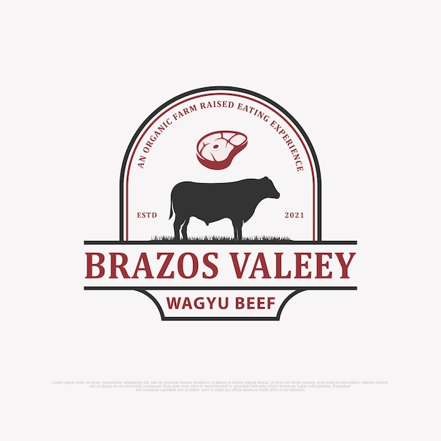 vintage livestock logo design