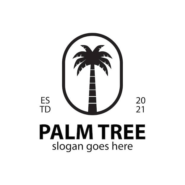 Vintage logos of palms tree for summer vibes in beach or hawaii logo inspirations