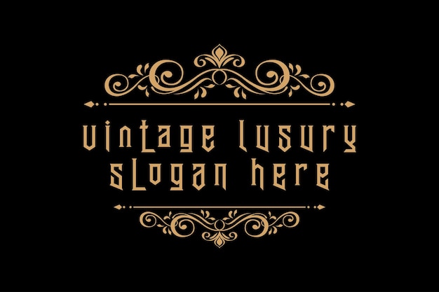 Vintage luxury logo design vector