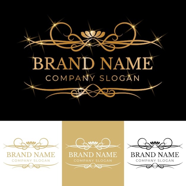 Vintage and luxury logo template