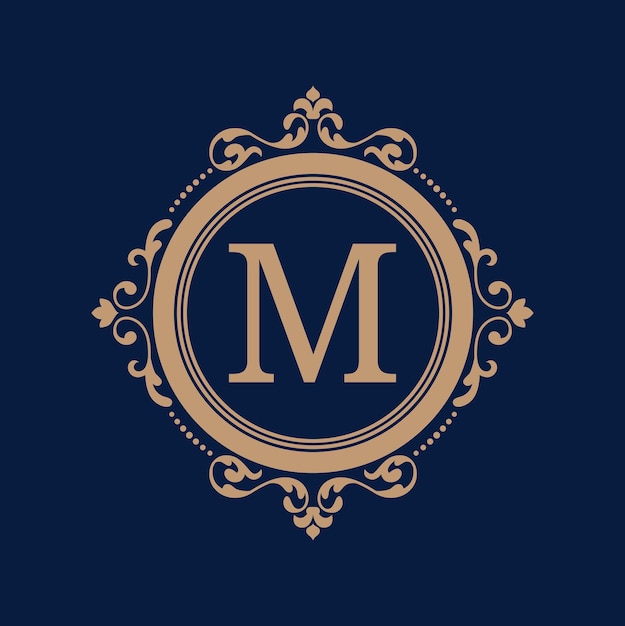 Vintage monogram template