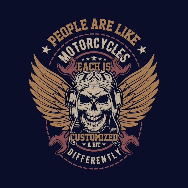 Vintage Motorcycle theme tshirt design