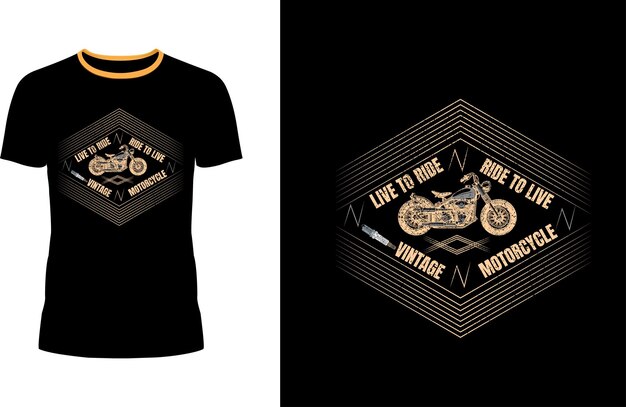 Vector vintage motorcycletshirt design