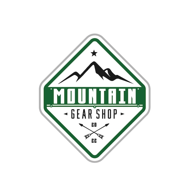 Vintage Mountain Logo Emblem Design Inspiration