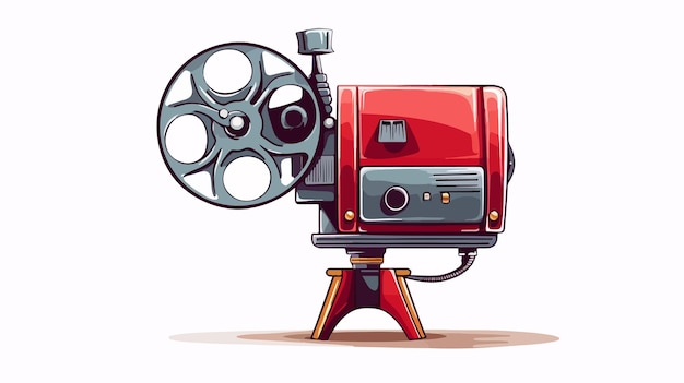 Vintage Movie Film Projector with Thanks for Watch Text