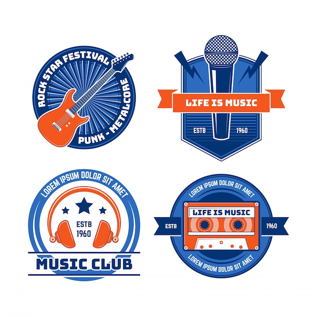 VINTAGE MUSIC EMBLEM COLLECTIONS