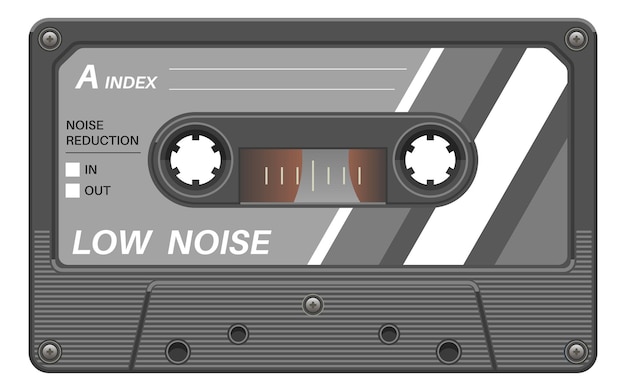 Vintage music tape Audio cassette case template