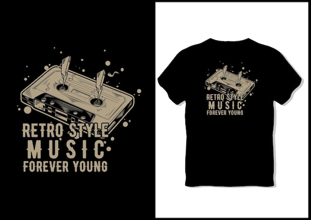 Vintage Music Tshirt Design Vector